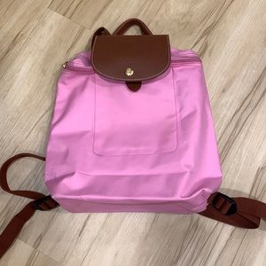 Longchamp pink backpack